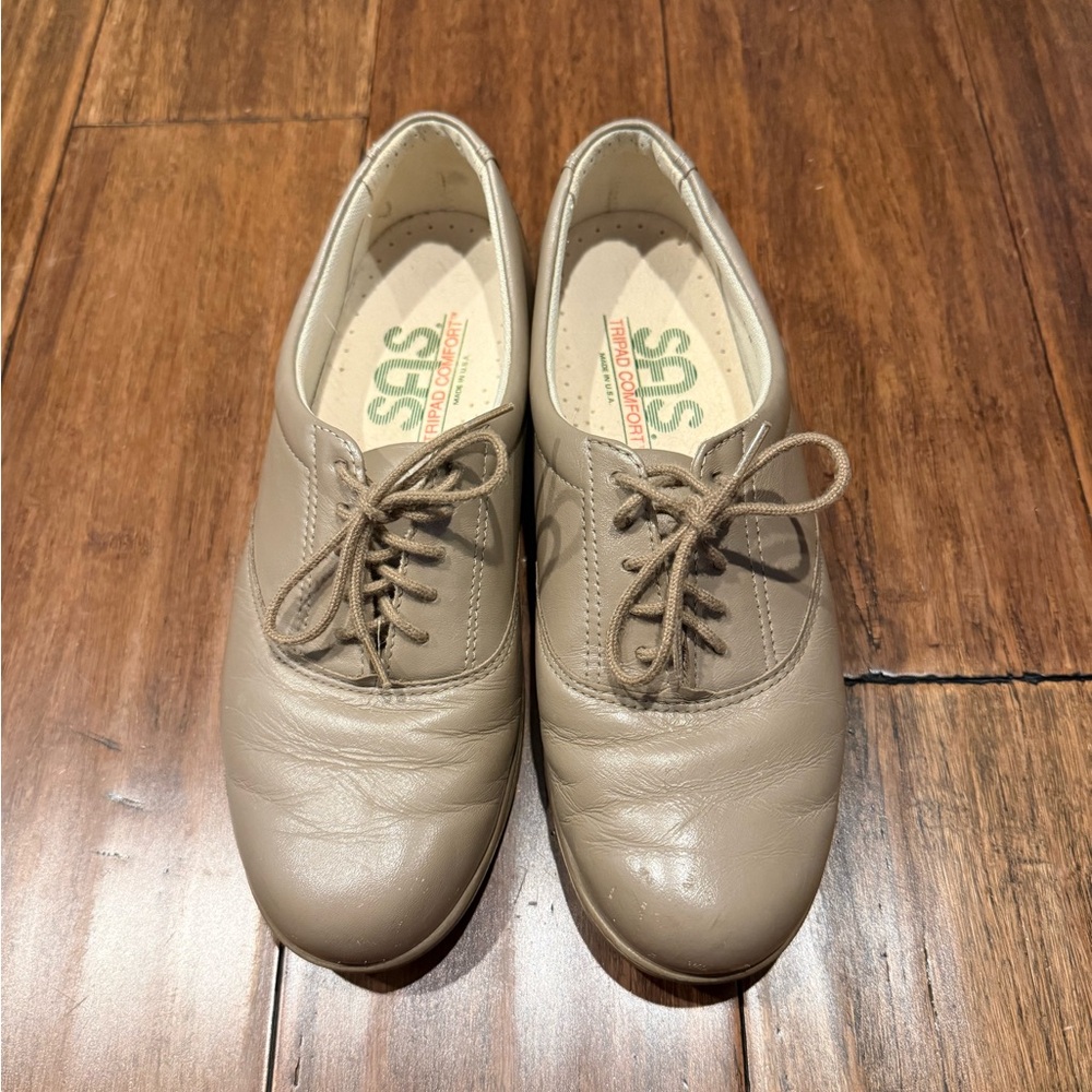 SAS Women's Taupe Leather Loafers